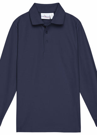 School Uniform Kids Long Sleeve Pique Polo Shirt by Tom Sawyer