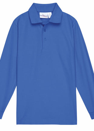 School Uniform Kids Long Sleeve Pique Polo Shirt by Tom Sawyer