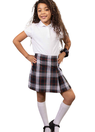 School Uniform Girls Two-Sided Pleated Skort Plaid #50 by hello nella