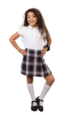 School Uniform Girls Two-Sided Pleated Skort Plaid #50 by hello nella