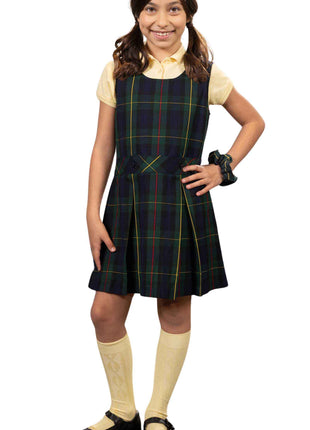 School Uniform Girls Plaid Jumper Top of The Knee Plaid #83 by hello nella