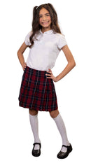 School Uniform Girls Box Pleat Skirt Top of The Knee Plaid #36 by hello nella