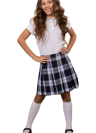 Uniforme escolar para niñas, falda plisada, parte superior de la rodilla, a cuadros #114