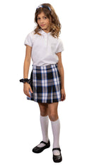 School Uniform Girls Two-Sided Pleated Skort Plaid #114 by hello nella