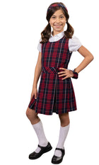 School Uniform Girls Plaid Jumper Top of The Knee Plaid #36 by hello nella