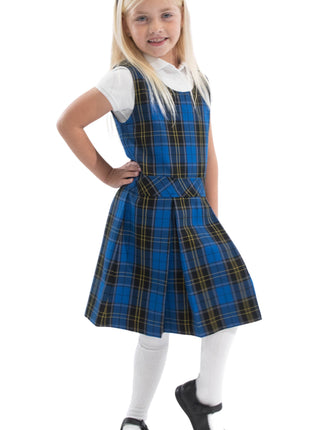 School Uniform Girls Plaid Jumper Top of The Knee Plaid #92 by hello nella