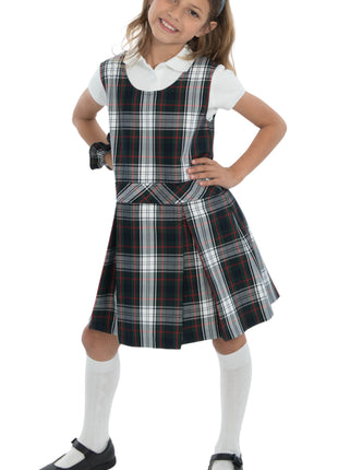 School Uniform Girls Plaid Jumper Top of The Knee Plaid #50 by hello nella