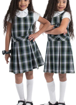 Uniforme escolar Niñas Plaid Jumper Parte superior de la rodilla Plaid #61