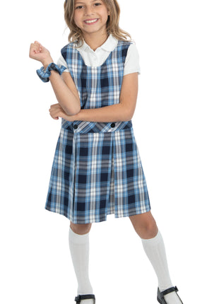 School Uniform Girls Plaid Jumper Top of The Knee Plaid #76 by hello nella