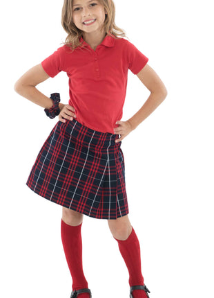 School Uniform Girls Two-Sided Pleated Skort Plaid #36 by hello nella