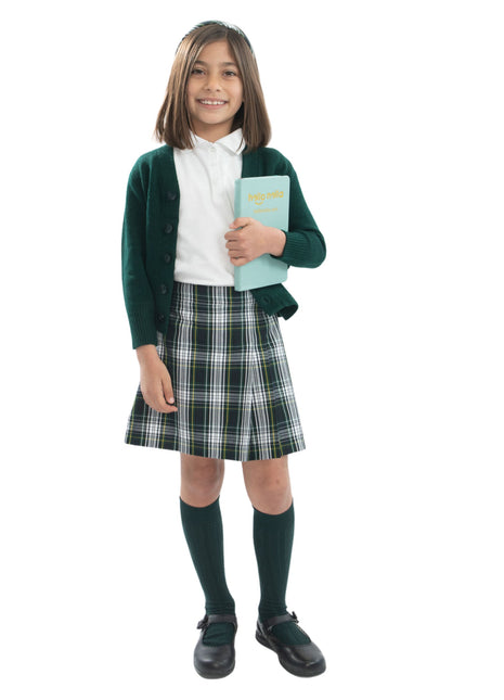 Falda pantalón plisada de dos caras para niña de uniforme escolar a cuadros #61