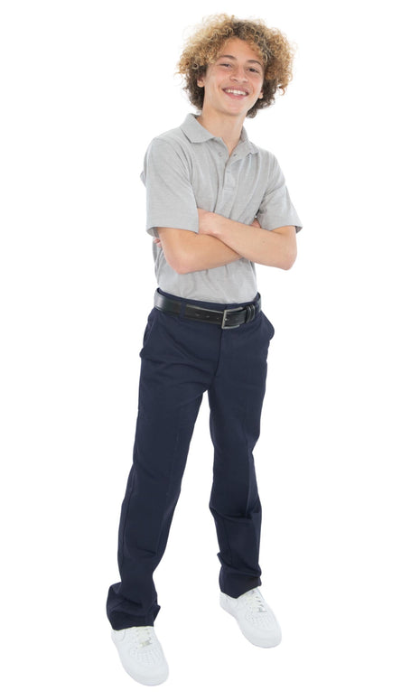 School Uniform Boys and Mens Flat Front Pants by Tom Sawyer