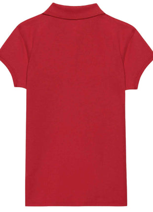 Girls Short Sleeve Feminine Pique Polo