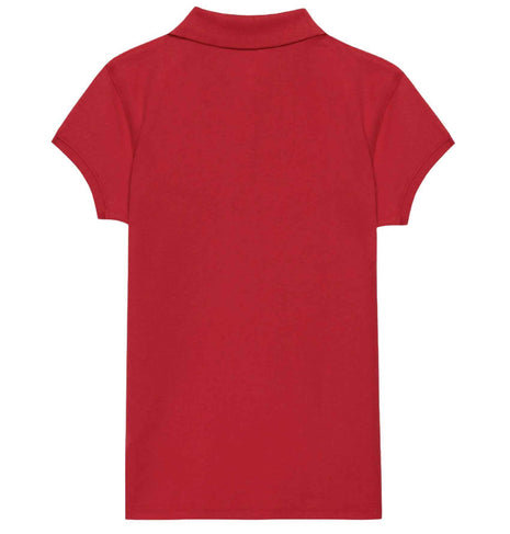 Girls Short Sleeve Feminine Pique Polo