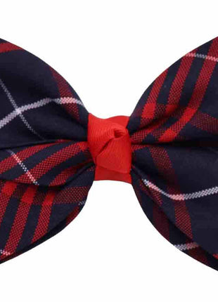 School Uniform Girl Hair Bow Plaid #36