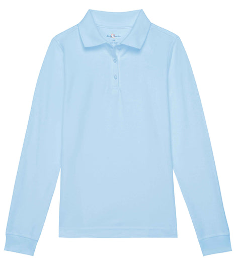 School Uniforms Girls Long Sleeve Feminine Fit Pique Polo Shirt By Becky Thatcher