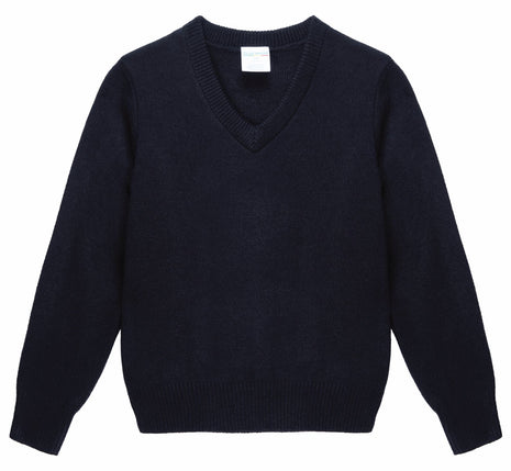 School Uniform Kids V-Neck Pull-Over Sweater