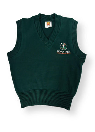 FINAL SALE School Uniform Unisex V-Neck Pullover Vest  W/ Embroidered Logo