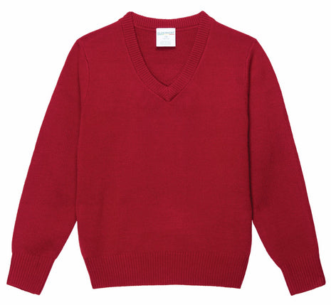 School Uniform Kids V-Neck Pull-Over Sweater