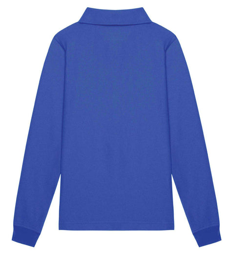 Girls Long Sleeve Feminine Pique Polo