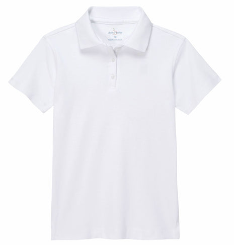 Uniformes escolares para niñas, manga corta, ajuste femenino, polo interlock