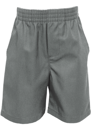 Pantalones cortos de sarga con cintura elástica para niños pequeños de uniforme escolar