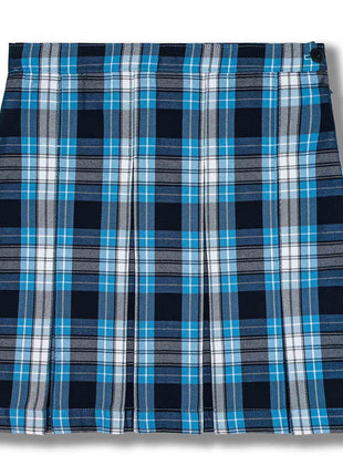 School Uniform Girls Box Pleat Skirt Top of The Knee Plaid #76 by hello nella