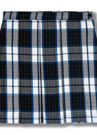 School Uniform Girls Box Pleat Skirt Top of The Knee Plaid #114 by hello nella