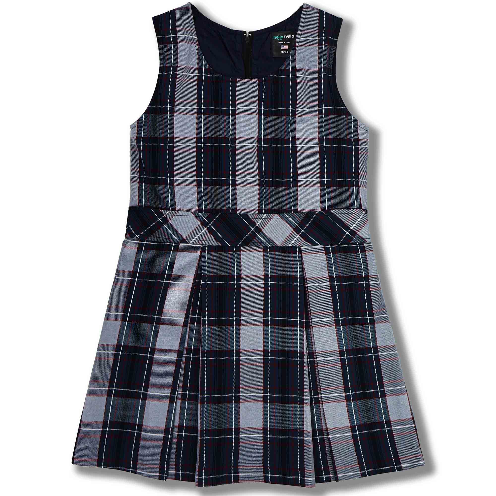 School Uniform Girls Plaid Jumper Top of The Knee Plaid #82 by hello n ...