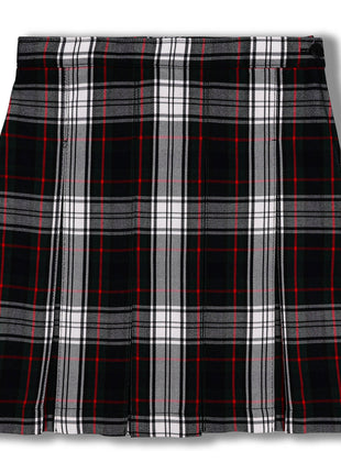 School Uniform Girls Box Pleat Skirt Top of The Knee Plaid #50 by hello nella