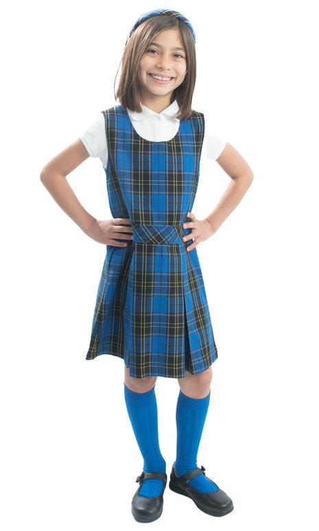 Uniforme escolar Niñas Plaid Jumper Parte superior de la rodilla Plaid #92