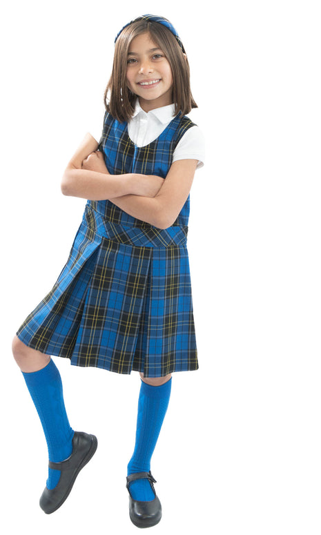 Uniforme escolar Niñas Plaid Jumper Parte superior de la rodilla Plaid #92