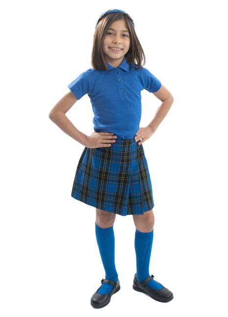 Falda pantalón plisada de dos caras para niña de uniforme escolar a cuadros #92