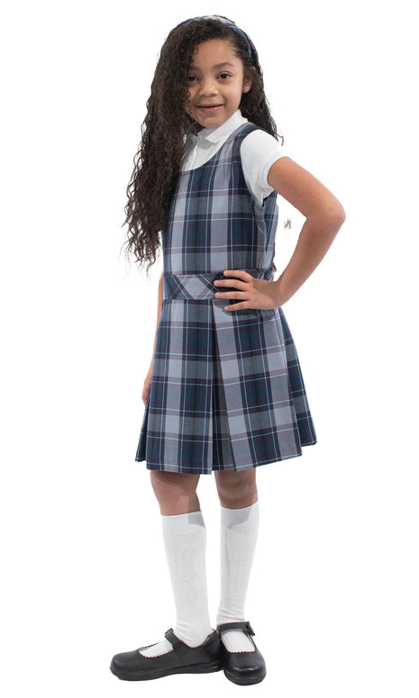 Uniforme escolar Niñas Plaid Jumper Parte superior de la rodilla Plaid #82