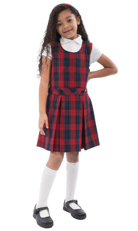 Uniforme escolar Niñas Plaid Jumper Parte superior de la rodilla Plaid #94