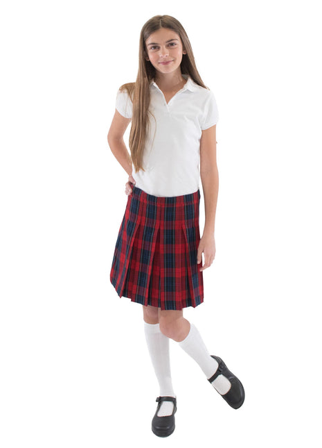 Uniforme escolar para niñas, falda plisada, parte superior de la rodilla, a cuadros #94