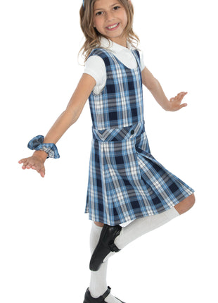 School Uniform Girls Plaid Jumper Top of The Knee Plaid #76 by hello nella