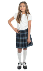 School Uniform Girls Box Pleat Skirt Top of The Knee Plaid #57 by hello nella