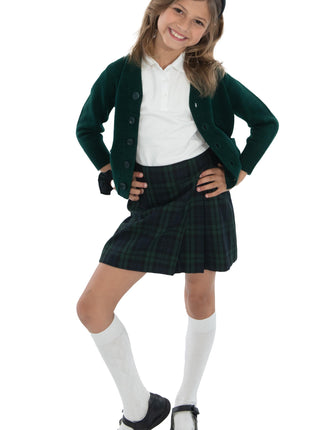 School Uniform Girls Two-Sided Pleated Skort Plaid #79 by hello nella