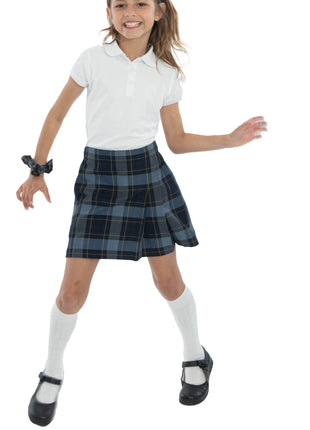 Falda pantalón plisada de dos caras para niña de uniforme escolar a cuadros #57