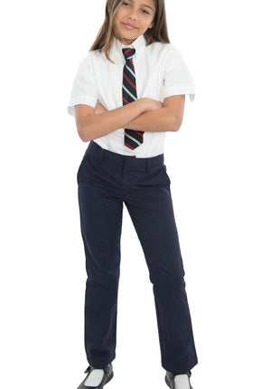 School Uniform Girls Flat Front Straight Leg Pants by Becky Thatcher