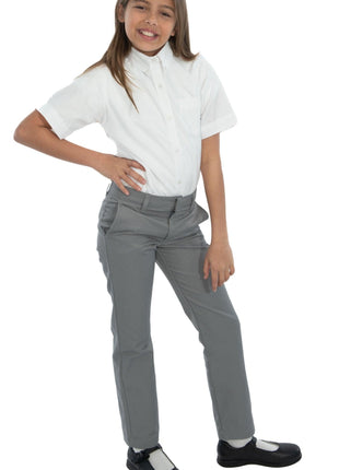 School Uniform Girls Flat Front Straight Leg Pants by Becky Thatcher