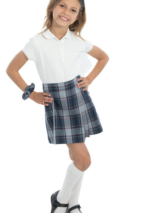 Falda pantalón plisada de dos caras para niña de uniforme escolar a cuadros #82