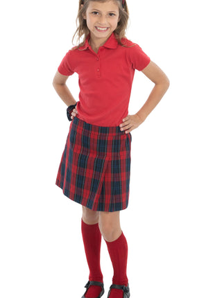Falda pantalón plisada de dos caras para niña de uniforme escolar a cuadros #94