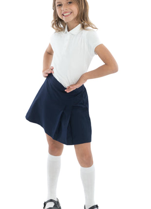 Falda pantalón sólida plisada de dos caras para niñas de uniforme escolar
