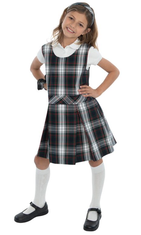 Uniforme escolar Niñas Plaid Jumper Parte superior de la rodilla Plaid #50