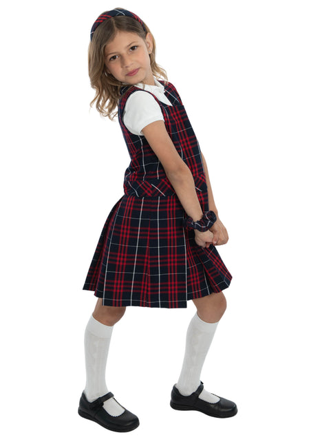 School Uniform Girls Plaid Jumper Top of The Knee Plaid #36 by hello nella