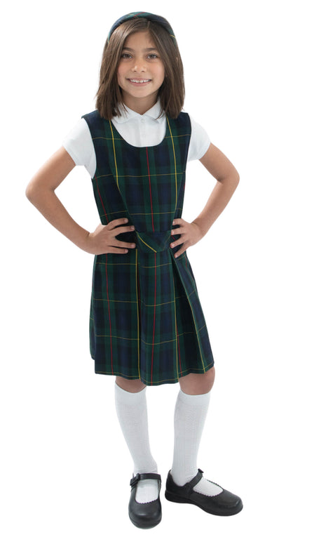 Uniforme escolar Niñas Plaid Jumper Parte superior de la rodilla Plaid #83