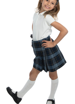 Falda pantalón plisada de dos caras para niña de uniforme escolar a cuadros #57