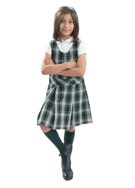 School Uniform Girls Plaid Jumper Top of The Knee Plaid #61 by hello nella